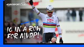 SIMPLY UNSTOPPABLE 😎  Zonhoven World Cup Mens CycloCross Highlights  Eurosport [upl. by Ratha]