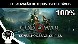 God of War Localização de Todos os Colecionáveis  Conselho das Valquírias 100  Guia [upl. by Dehnel]