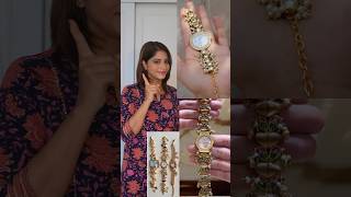 Watch bracelet 😱🫶 shwetamahadik fashion diychachi handmade diy diwali [upl. by Lilahk499]