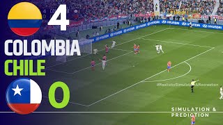 COLOMBIA 40 CHILE  Resumen • Eliminatorias Sudamericanas 2024 SimulaciónRecreación [upl. by Talie]