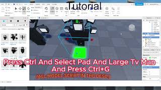 Tutorial Large TV Man And Flash  Roblox Studio [upl. by Ahsea]