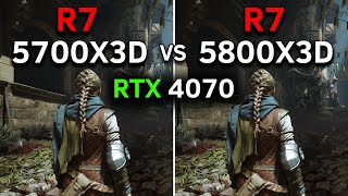 Ryzen 7 5700X3D vs Ryzen 7 5800X3D  RTX 4070  Test In 12 Games  2024 [upl. by Shalne]