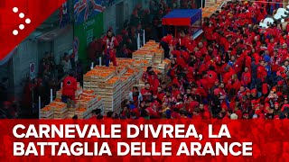 LIVE Carnevale dIvrea 2024 la battaglia delle arance diretta video [upl. by Graubert]