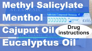 Methyl Salicylate Menthol Cajuput Oil Eucalyptus Oil Methyl Salicylate Compound Ointment ENG [upl. by Amalburga]