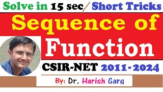 Sequences of Functions  CSIR NET 2011 to 2024  Fully Short Cut Tricks [upl. by Eeryt413]