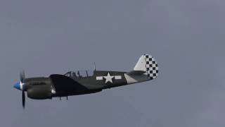 Curtiss P40N Warhawk P40N5CU VHPFO Display at Kyneton Airshow 2017 [upl. by Eibbed]