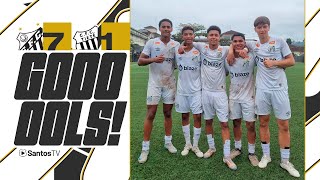 SANTOS 7 x 1 COMERCIAL FC  GOLS  PAULISTA SUB17 210924 [upl. by Castorina]