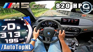 820HP BMW M5 CS GPower INSANE on AUTOBAHN by AutoTopNL [upl. by Engelbert164]