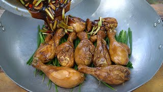 Delicious Braised Chicken Drumstick Recipe  Soy Braised Chicken Cooking and Eating [upl. by Hayyifas953]