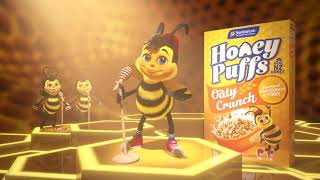 New Honey Puffs Oaty Crunch TV Ad 2021 🐝 [upl. by Saturday]