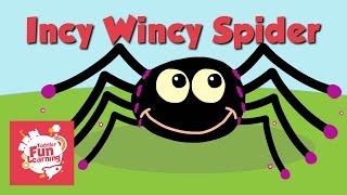 Incy Wincy Spider  Toddler Fun Learning  Nursery Rhyme [upl. by Cattan]