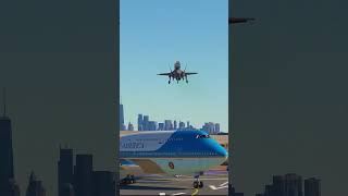 United States Jet Fighters F35 escorting Air Force One and landing [upl. by Fishman]