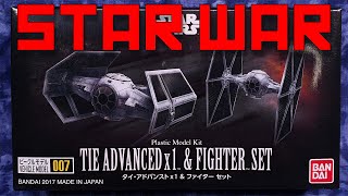 Bandai Star Wars Tie Advanced x1 and Fighter Set [upl. by Reo268]