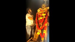 Yuvarajkumar Respect💖 To Appu Statue At Hospet  Power Star Puneeth Rajkumar Statue  Ashwini Punith [upl. by Ab348]