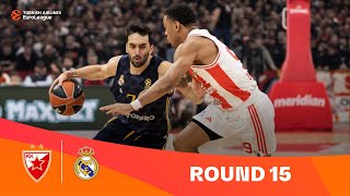 ZvezdaReal  Round 15 Highlights  202324 Turkish Airlines EuroLeague [upl. by Casabonne470]