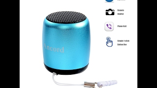 Ancord Mini Bluetooth Speaker  Blue [upl. by Yand]