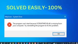 100 FIX The VCRUNTIME140 dll Is Missing Error on Windows 101187 [upl. by Lerrad]