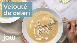 Recette de velouté de céleri roquefort amp noix [upl. by Ahsekel]