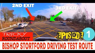 BISHOP STORTFORD DRIVING TEST ROUTEEP1  WITH COMMENTARY drivingtestvideo ojkenny [upl. by Fogel269]