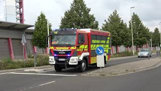 Erstmalig Feuerwehr Hofheim am Taunus Mercedes Benz KLAF und MAN TGM Rüstwagen auf Einsatzfahrt [upl. by Norved218]