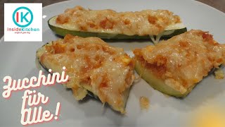 Vegetarisch gefüllte Zucchini aus dem Ofenohne Fleisch  perfektes Rezept  einfach zufrieden 6 [upl. by Ennirok89]