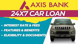 Axis Bank Car Loan  Zero Down payment Car Loan  Axis Car Loan Interest Rates 2024 [upl. by Uria502]