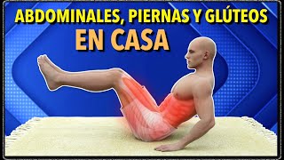 Ejercicios para entrenar abdomen piernas y glúteos en casa [upl. by Viki801]