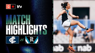 Carlton v Port Adelaide Highlights  Round 3 S7  AFLW [upl. by Hsinam]