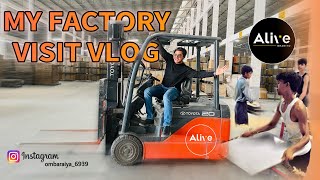 MY FACTORY VISIT VLOG 🏭MORBI VITRIFIED TILES FACTORY ALIVE GRANITO CERAMIC CITY  ombaraiya [upl. by Ernesto]