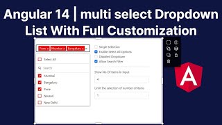 Angular 14  multi select Dropdown List With Full Customization [upl. by Aramois]