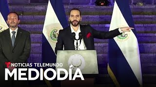 Bukele amenaza con dejar a pandilleros presos sin comida  Noticias Telemundo [upl. by Linetta]