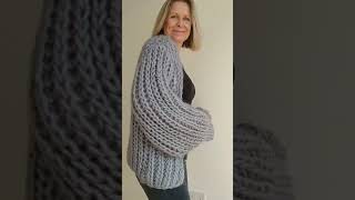 Chunky Knit Cardigan Pattern [upl. by Ellenyl]