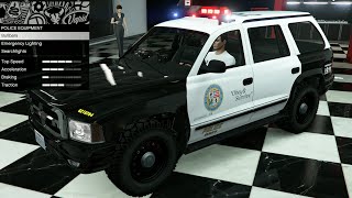 GTA 5  DLC Vehicle Customization  Bravado Dorado Cruiser Dodge Durango Police Car [upl. by Magnolia841]