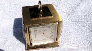 Rare vintage Swiss brass rotating clock Relide weather sta [upl. by Enyr]