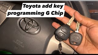 How to add Toyota G transponder key using autel autelkm100 [upl. by Airetak]