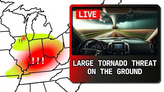 TORNADO Threat Midwest  As It Happened [upl. by Alul846]