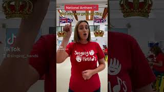 Makaton  NATIONAL ANTHEM UK GOD SAVE THE KING  Singing Hands [upl. by Kalmick782]