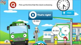 Tayos Driving Game playing green bus learning clock and time [upl. by Alilak]