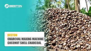 Coconut Shell Charcoal Making Machine  Process of Carbonizing Coconut Shell [upl. by Anej]