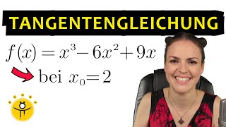 Gleichung einer TANGENTE bestimmen – Tangentengleichung aufstellen in einem Punkt [upl. by Cormier797]