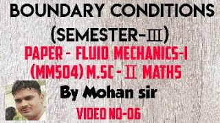 MscⅡ Boundary conditions Fluid mechanics [upl. by Harat]