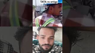 Tata harrier vs ertiga accident😱viral tata marutisuzuki shorts [upl. by Eniamart]