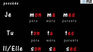 Les adjectifs possessifs en français Théorie [upl. by Ennayar]