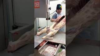 Australia Whole Lamb Cutting Skills With Machine shorts lamb cutting [upl. by Ahseel680]