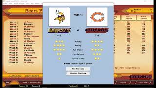 Football Mogul 22 14 Minnesota Vikings at Chicago Bears [upl. by Aserehtairam919]