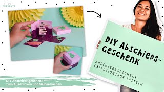 DIY Abschiedsgeschenk basteln  Abschiedsgeschenk für Kollegin selber machen  minipresents [upl. by Biel417]