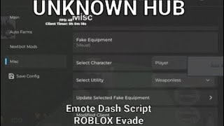 Best emote Dash Script In Roblox Get An Aura With this  Evade Evade script unknown hub [upl. by Farrica968]