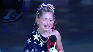 8 Year Old Kinsley Murray Canadian and US National Anthems at Pacers vs Raptors game 22624 [upl. by Idnahs]