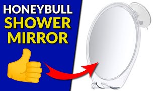 HoneyBull Shower Mirror for Shaving Fogless with Suction [upl. by Nairahcaz]