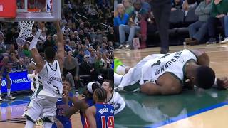 Isaiah Stewart ejected for throwing Giannis Antetokounmpo to the ground while in the air 😳 [upl. by Notniw]